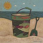 Warren Kimble Fishing by the Sea painting